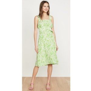 Faithfull the Brand Mae Green Floral Midi Dress